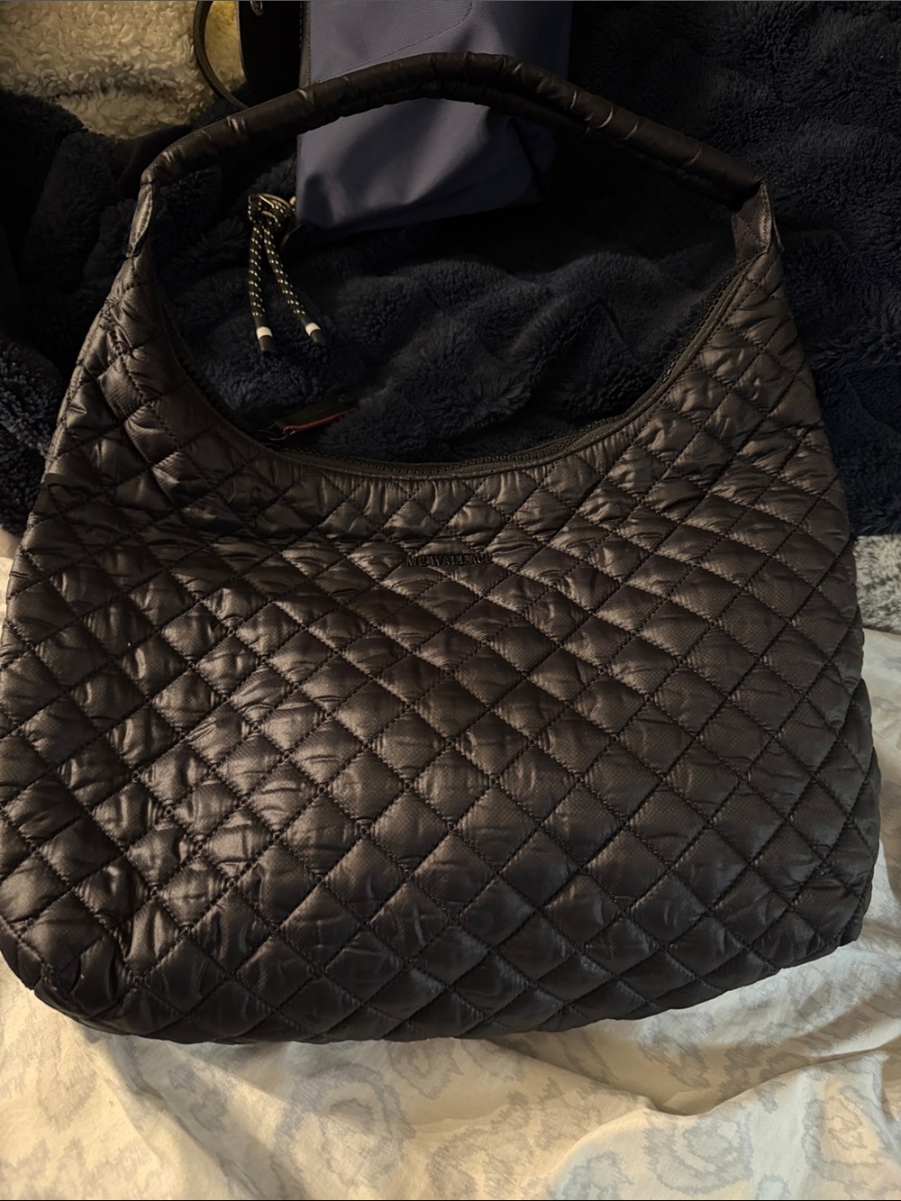 Large hobo Black Shoulder Bag - Designer-Inspired